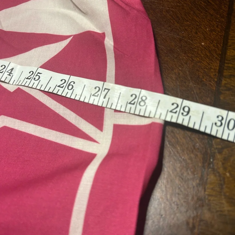 Umgee Magenta and Cream Geometric Maxi Shirt Dress - Picture 6 of 7